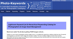 Desktop Screenshot of photo-keywords.com