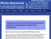 Tablet Screenshot of photo-keywords.com